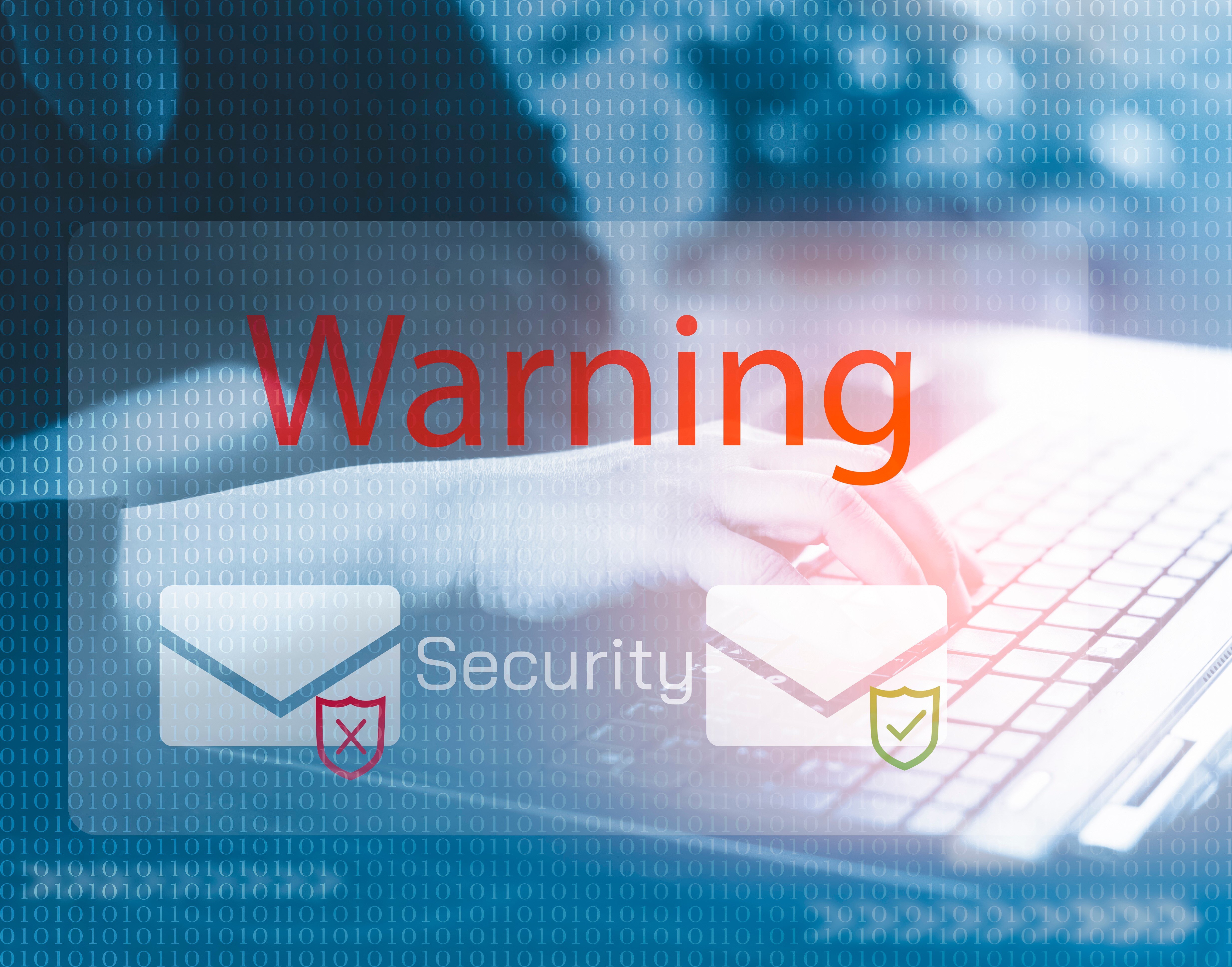 An image of someone typing on their keyboard with a blue overlay and the words 